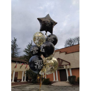 Фонтан из шаров мужу на 25 лет